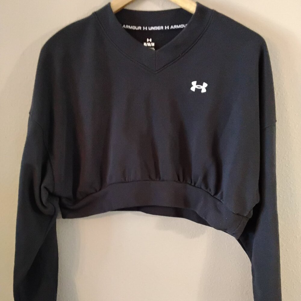 Under Armour Rival Terry Crew Polyestor Cropped Sweatshirt